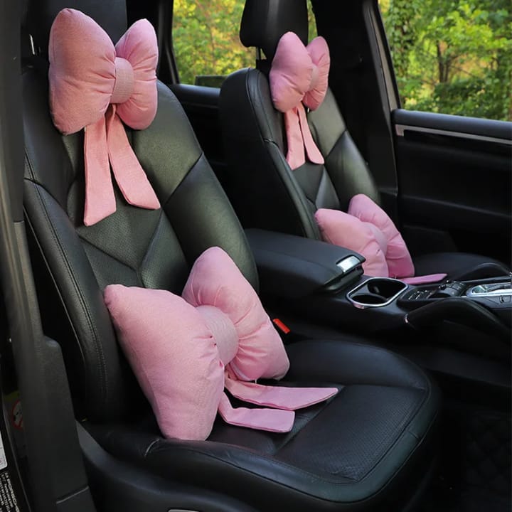 Luxury Bow car seat cushion set