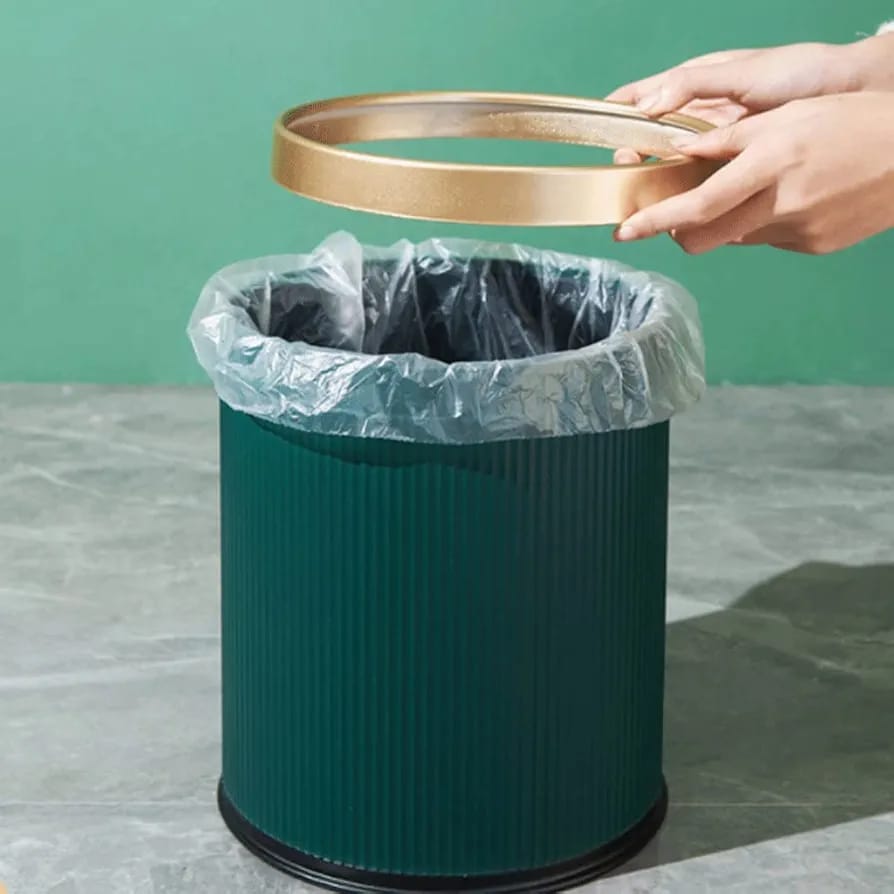 12L Cylindrical Exquisite Plastic Trash Can/ Dustbin