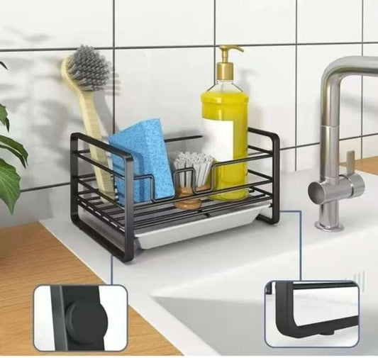 Metallic sink caddy
