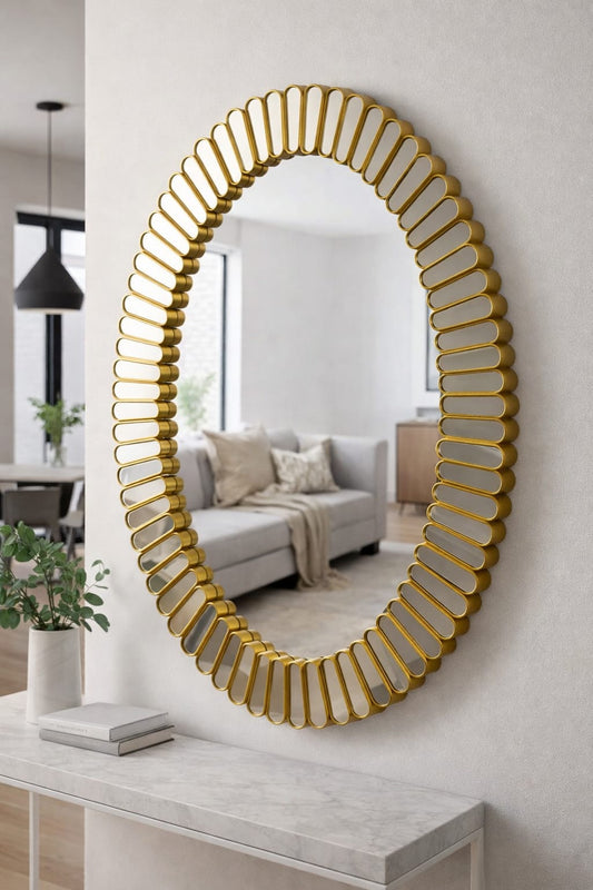 Sunburst Oval luxury wall decor mirror