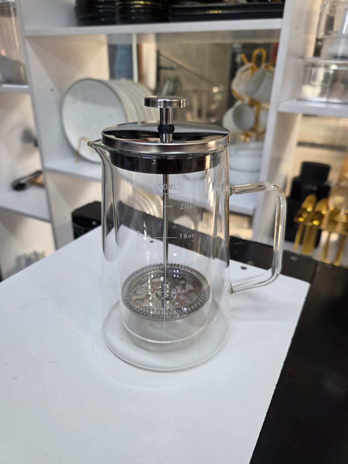 Double walled borosilicate French press coffee maker