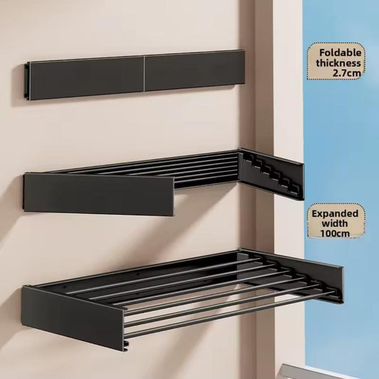 100cm Long Invisible Folding Wall Mounted Clothes Drying Rack
