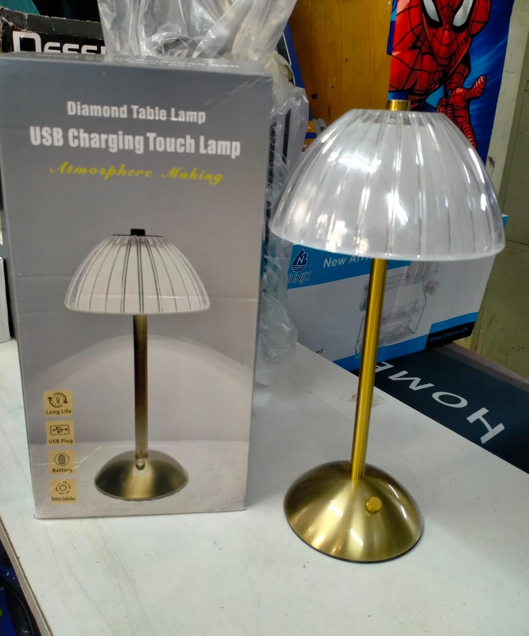 Rechargeable Lovely dome exquisite bedside lamp