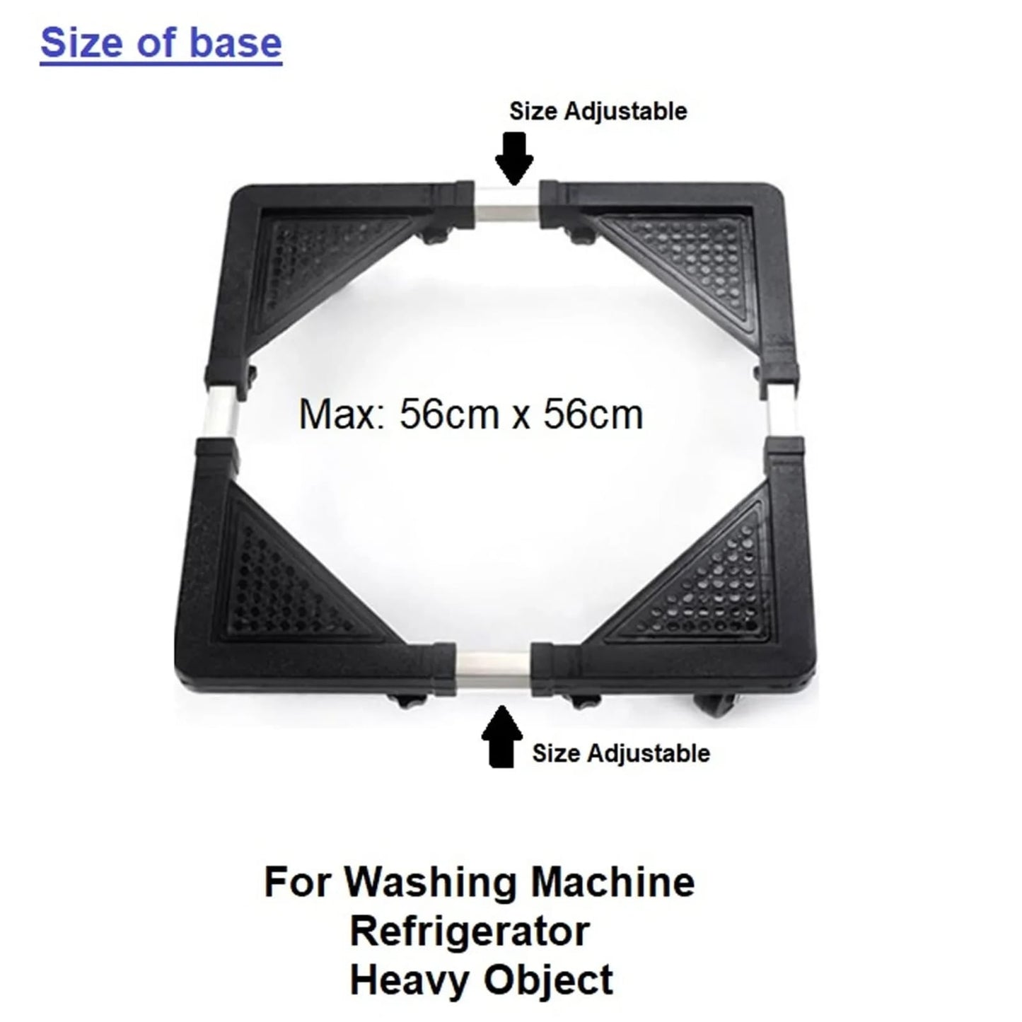 Adjustable fridge/ washing machine Trolley stand maximum size 56x56cm