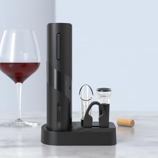 Electric Wine Opener Automatic Corkscrew Wine Beer Opener battery operated Bottle Opener Foil Opener Kitchen Bar Opener, with stand