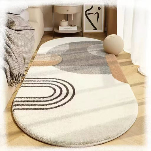 Warm Super oval Soft Bedside Fluffy Mats