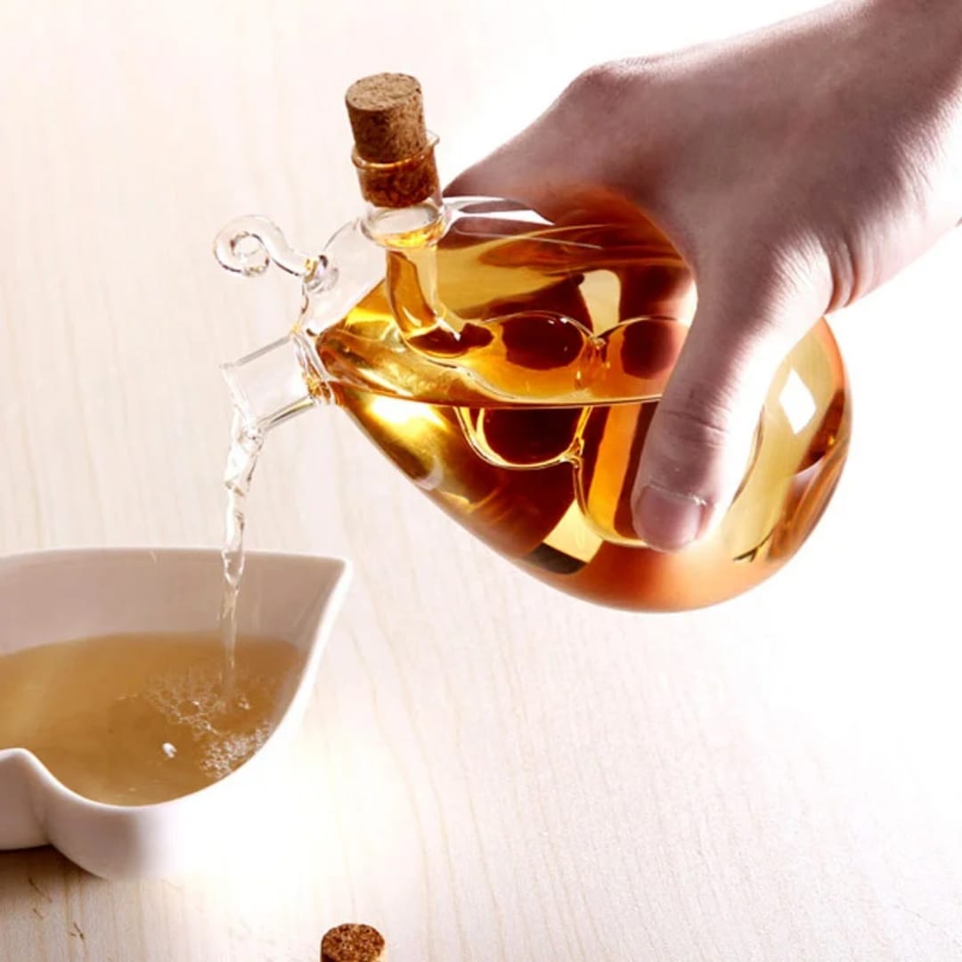 2 in 1 double mouth oil and vinegar dispenser
