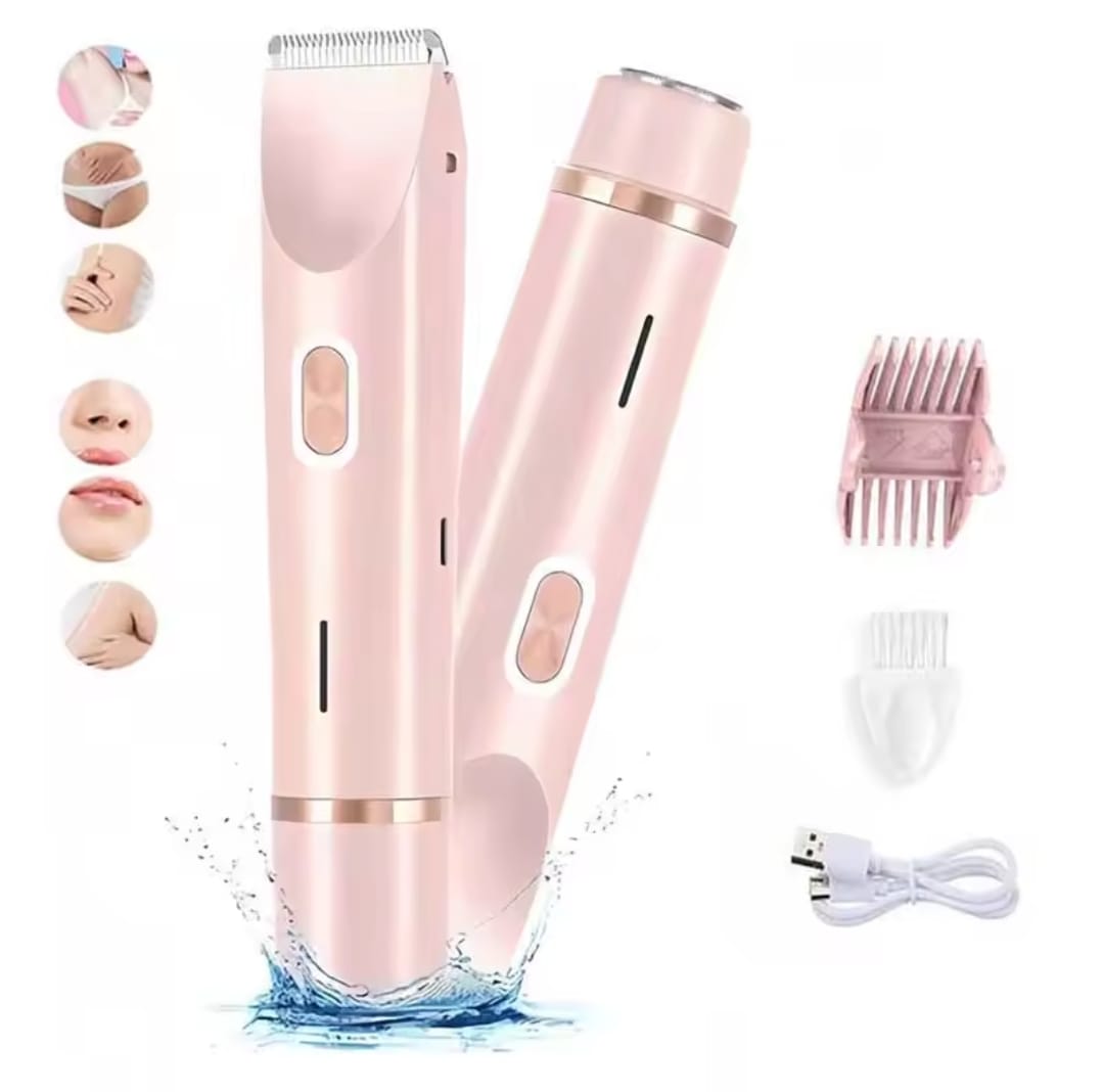 2 in 1 Rechargeable dual head shaver with smoothener 
Waterproof for shower shaving :- for Bikini,Body, Facial Hair Remover