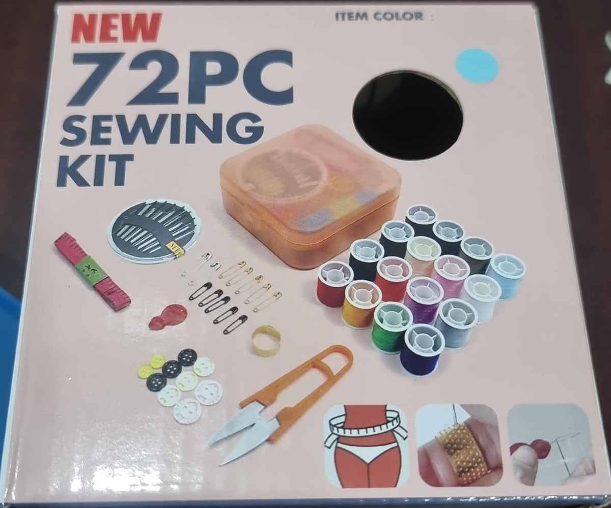 72-piece portable sewing kit