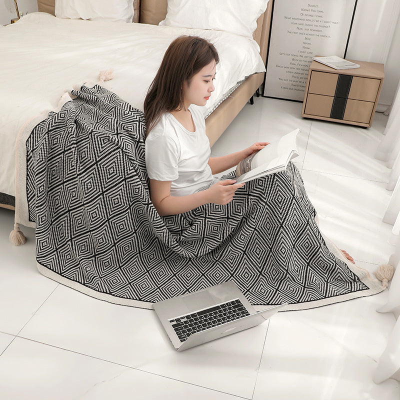 Bohemian knitted throw blankets