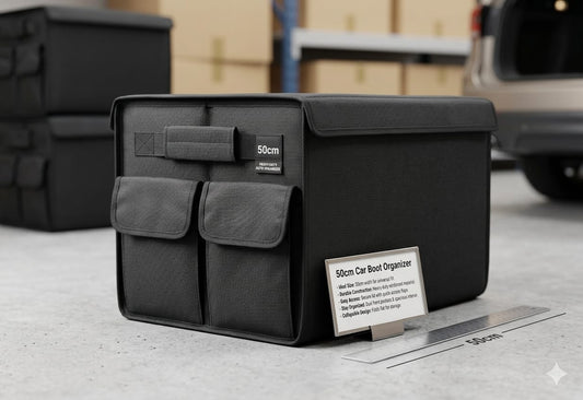Foldable Premium Car Trunk Boot Organizer With Lid, Partitions & Handle
