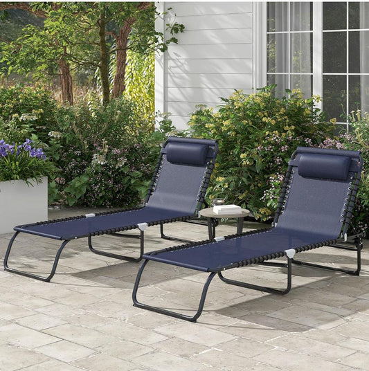Outsunny Folding Chaise Lounge Chair