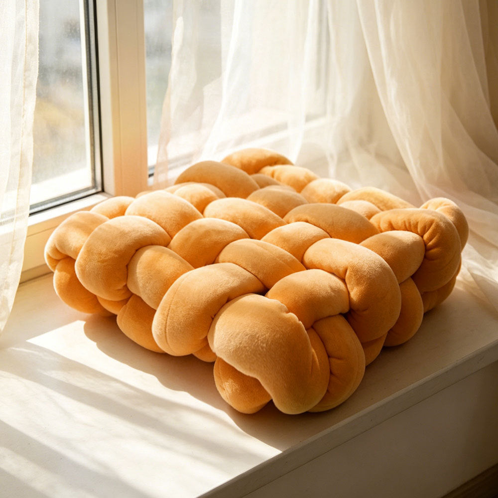 Scandinavian Ins Cushion Woven Pillow Square Plush Home Cushion Sofa Cushion Decorative Bay Window Cushion